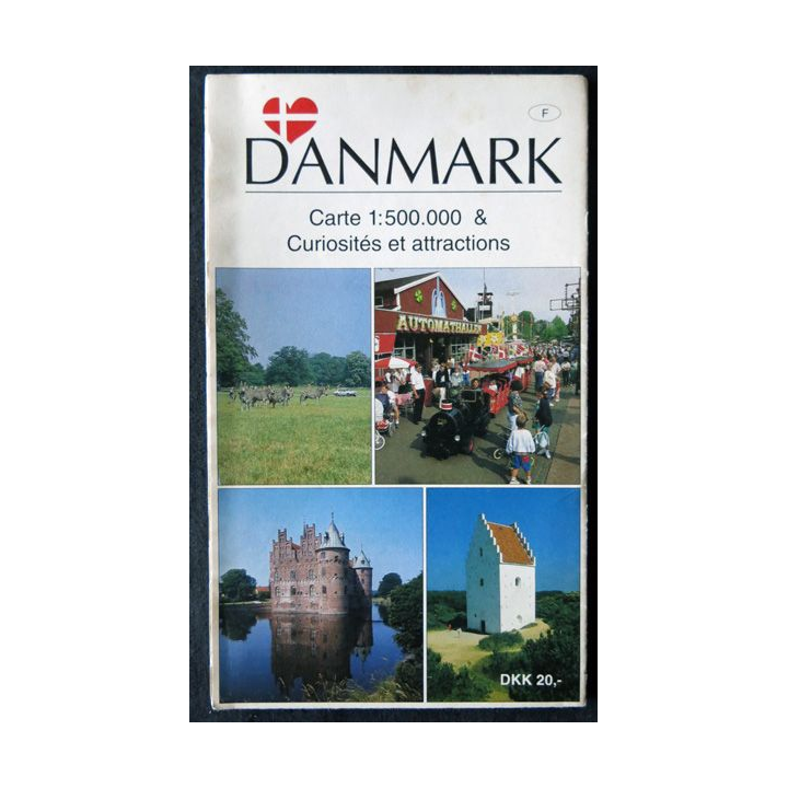 Carte Danemark 1:500 000 & Curiosités et attractions