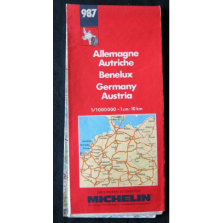 Carte Michelin N° 987 : Allemagne Autriche Bénélux