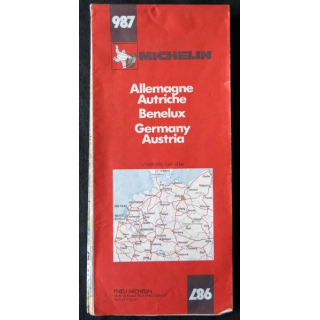 Carte Michelin N° 987 : Allemagne Autriche Bénélux 1:1000 000