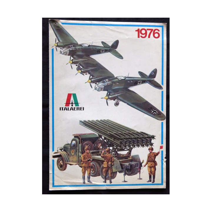 Plaquette Italaerei modèles réduits au 1/72 et 1/35 année1976