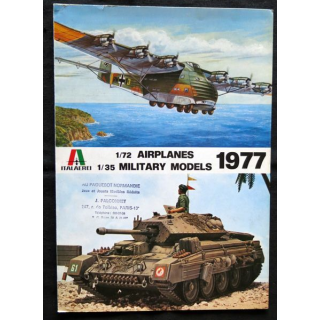 Plaquette Italaerei modèles réduits au 1/72 et 1/35 année1977