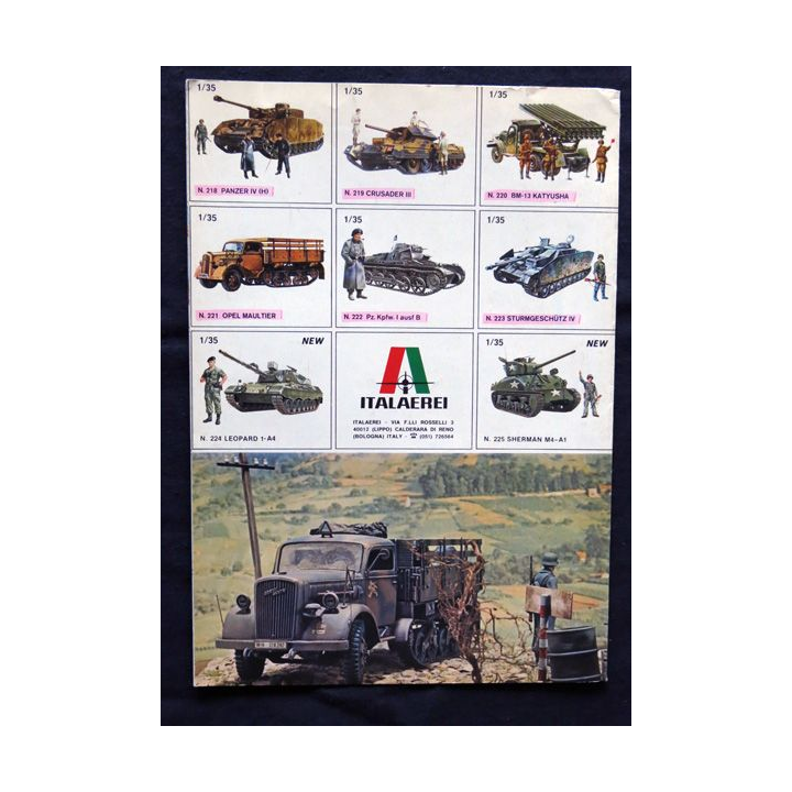 Plaquette Italaerei modèles réduits au 1/72 et 1/35 année1977