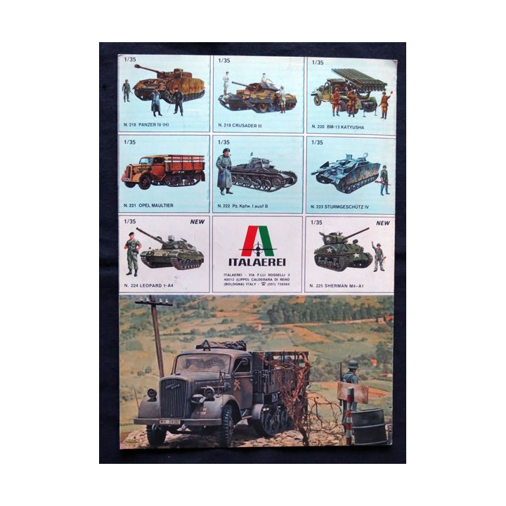 Plaquette Italaerei modèles réduits au 1/72 et 1/35 année1977