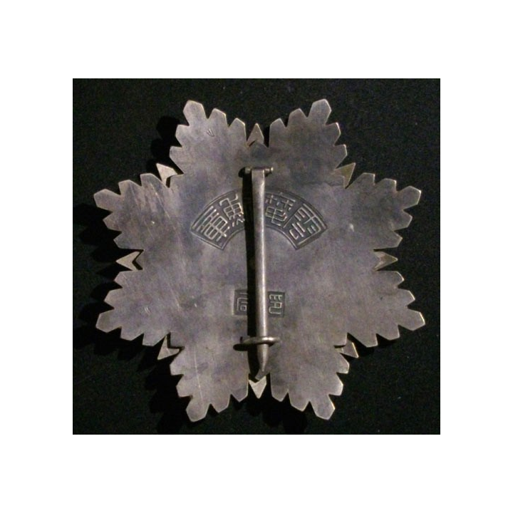 CHINE : Plaque de l'ordre du nuage et du drapeau (Copie sur métal en émail)