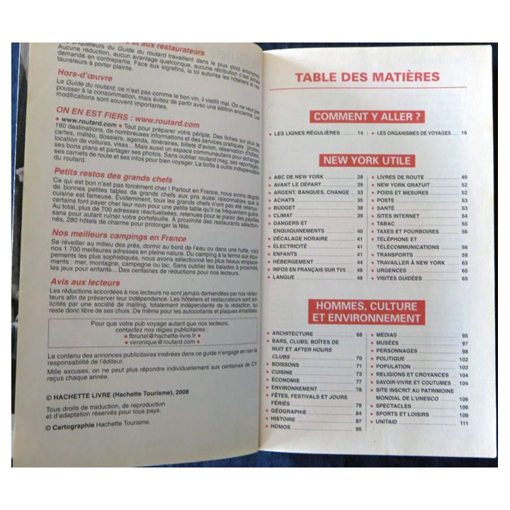 Le guide du routard : New York aux Editions Hachette 2008