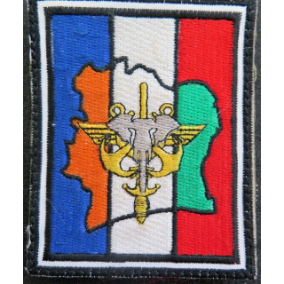 TFCI : insigne tissu des troupes françaises en Cote d'Ivoire sur scratch