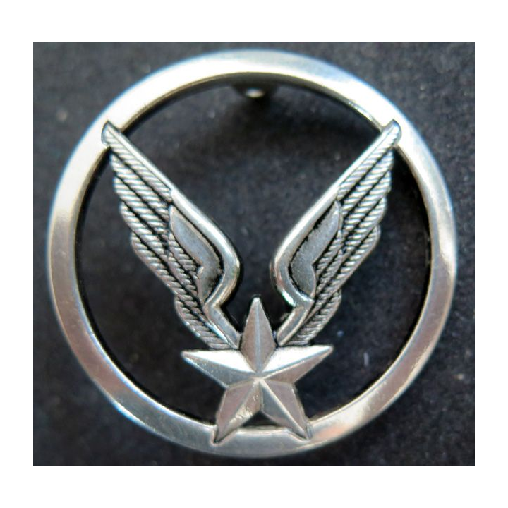 Insigne de béret de l'ALAT Aviation légère de l'Armée de terre Coinderoux argenté