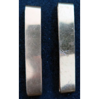 Paire de Galons métalliques d'épaule de sous-lieutenant en métal épais