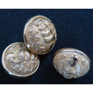 Lot de 3 boutons en laiton du service de santé