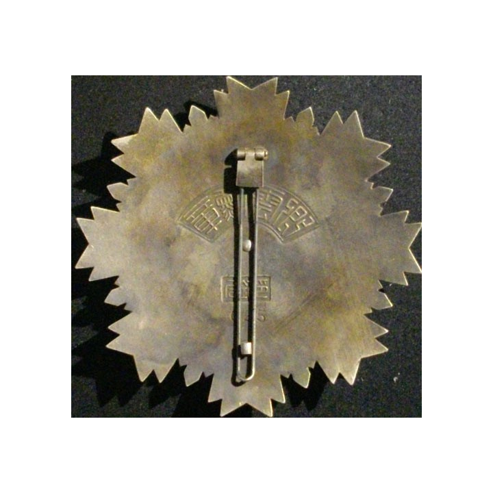 CHINE : Plaque de l'ordre des nuages propices n° 25 (Copie sur métal en émail)