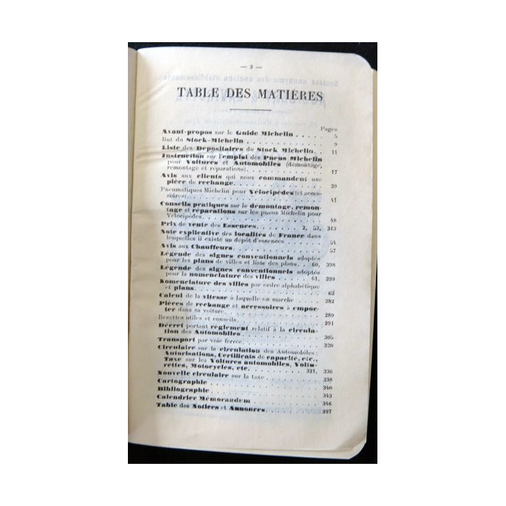Guide Michelin Chauffeurs et vélocipédistes Edition 1900 aux Editions Michelin