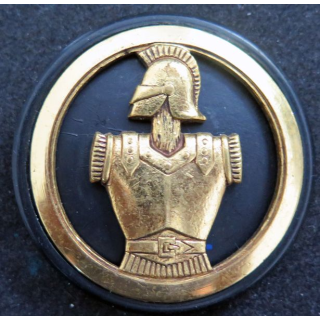 Insigne de béret du Génie sur son support plastique noir de fabrication Arthus Bertrand