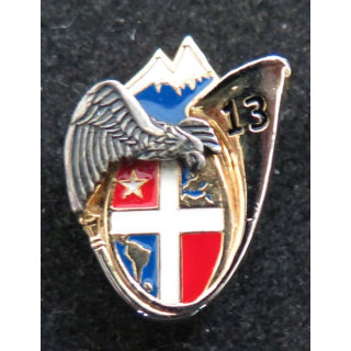 13° BCA : Pin's de la 2° compagnie du 13° Bataillon de chasseurs alpins au Kosovo fabrication Shéli