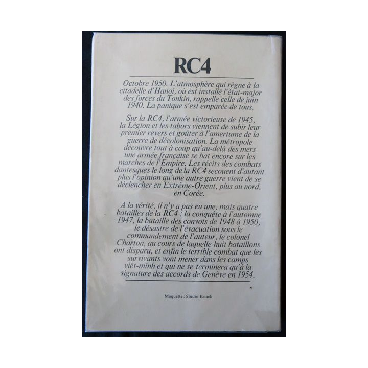 RC4 par le Colonel Pierre Charton aux Editions  Albatros
