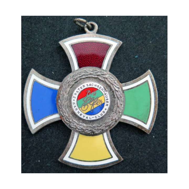 ALLEMAGNE : médaille d'ancien ordre de bouffon du premier club de carnaval de Sachsenhausen l'Elfer