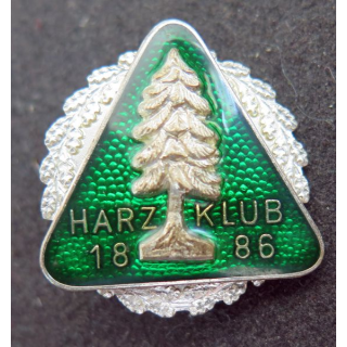 ALLEMAGNE : insigne du Harz Club 1886 en émail argenté