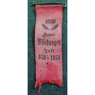 ALLEMAGNE : insigne tissu des 1000 ans de Bliedungen 970 - 1970