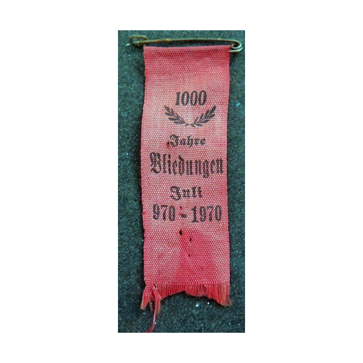 ALLEMAGNE : insigne tissu des 1000 ans de Bliedungen 970 - 1970