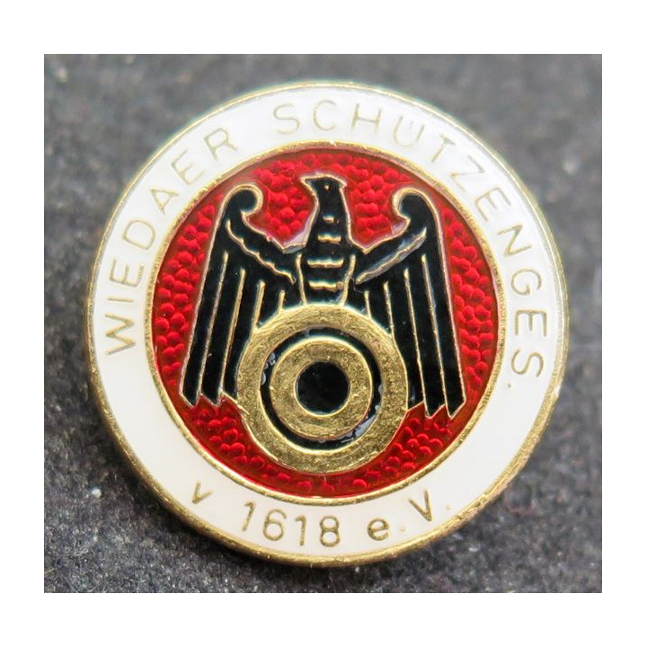 ALLEMAGNE : insigne de boutonnière allemand Wiedaer schutzenges 1618 e. v