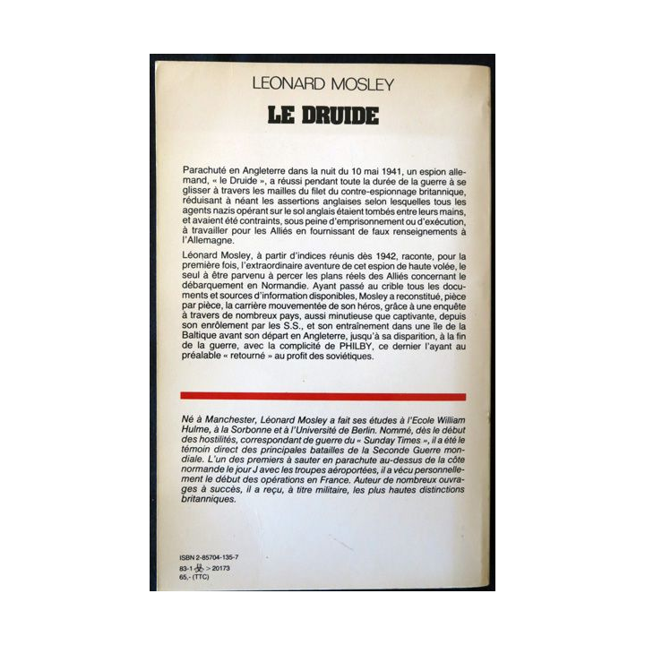 Le druide de Léonard Mosley aux Editions Pygmalion