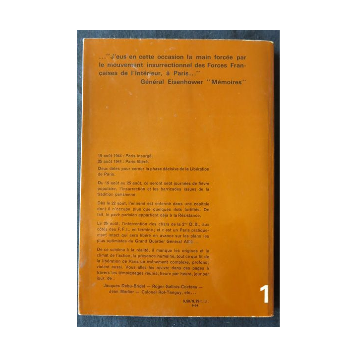 La libération de Paris Collection Philippe Breton aux Editions Aditions Denoël