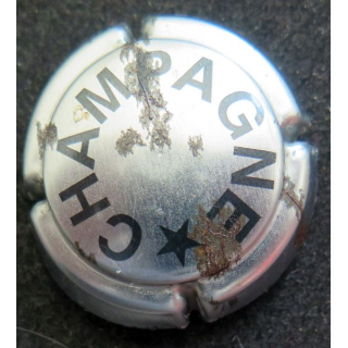 Capsule Muselet de bouteille de champagne GÉNÉRIQUE n° 395 lettres fines métal et noir