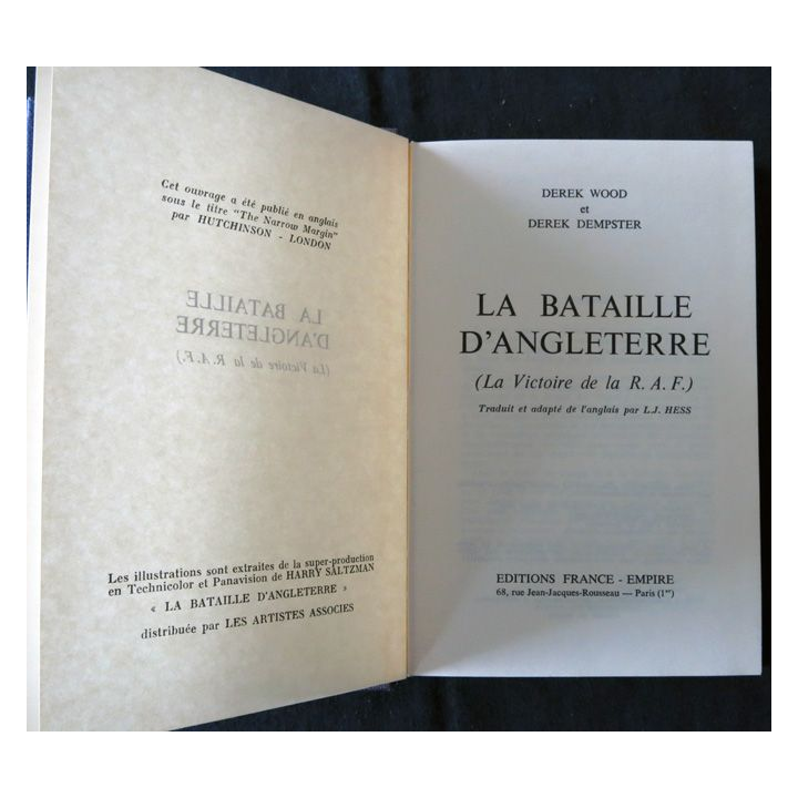 La bataille d'Angleterre (La victoire de la RAF) de Derek Wood & Derek Dempster aux Editions France - Empire