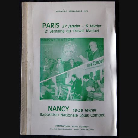 Exposition Nationale Louis Combet 1978 Fédération Louis Combet