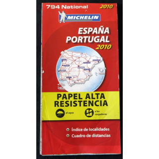 Carte Michelin N° 794 - 2010 Espagne - Portugal Edition 2010 Indéchirable