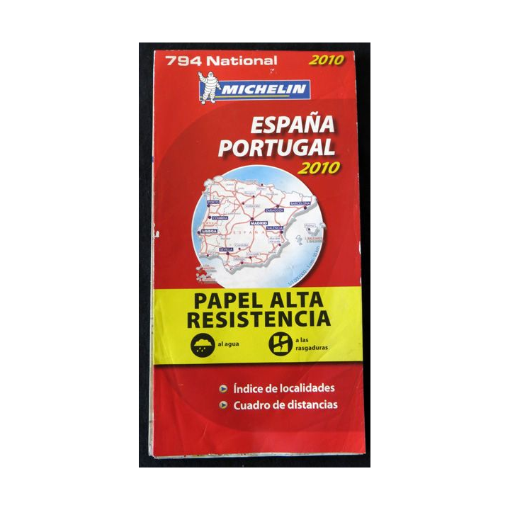 Carte Michelin N° 794 - 2010 Espagne - Portugal Edition 2010 Indéchirable