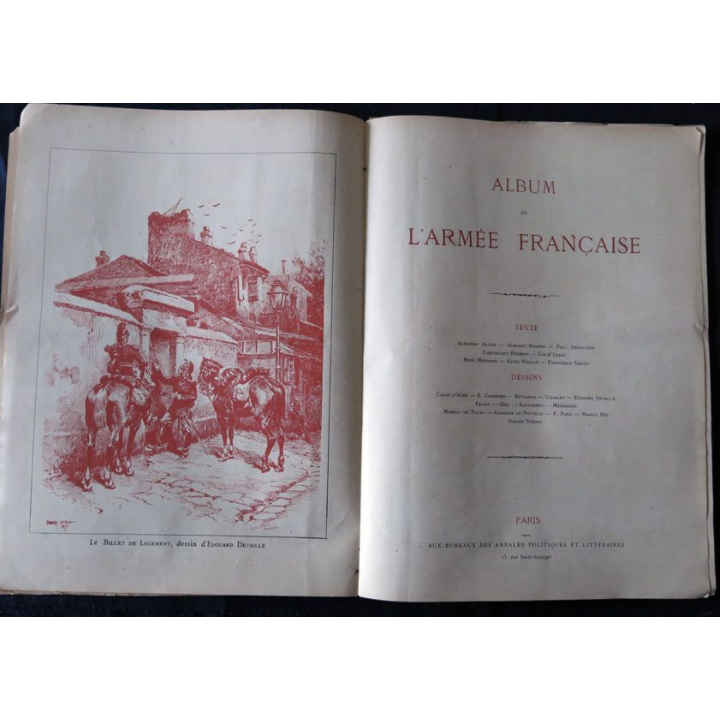Album de l'Armée française édité par le  Bureaux des annales politiques et littéraires Paris