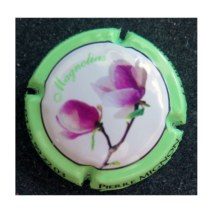 Capsule Muselet de bouteille de champagne MIGNON Pierre n° 161 Magnolias