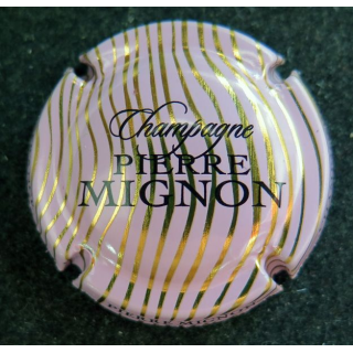 Capsule Muselet de bouteille de champagne MIGNON Pierre n° 197? rose rayures or