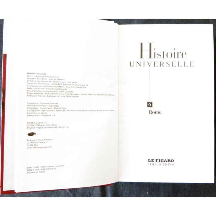 Histoire Universelle Vol 6 - Rome par Hachette - Figaro Collection