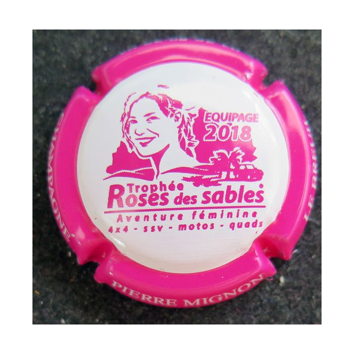 Capsule Muselet de bouteille de champagne MIGNON Pierre n° S107 trophées roses des sables