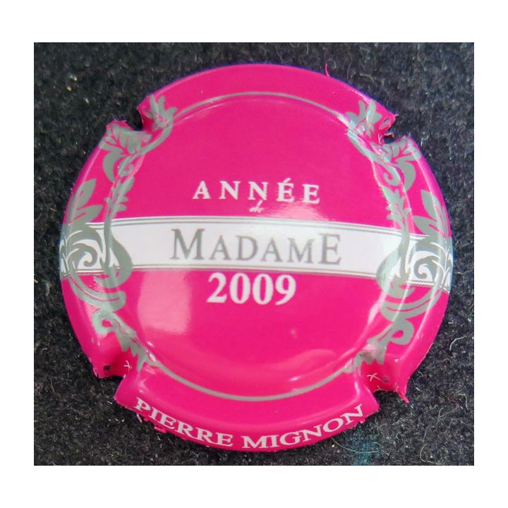 Capsule Muselet de bouteille de champagne MIGNON Pierre n° 185b 2009 Rosé