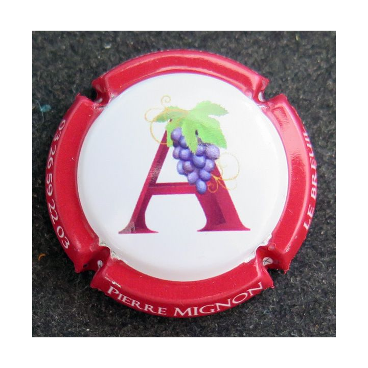 Capsule Muselet de bouteille de champagne MIGNON Pierre n° 203a A fuchsia