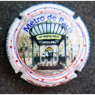 Capsule Muselet de bouteille de champagne MIGNON Pierre n° 201? Paris je t'aime Métro de Paris