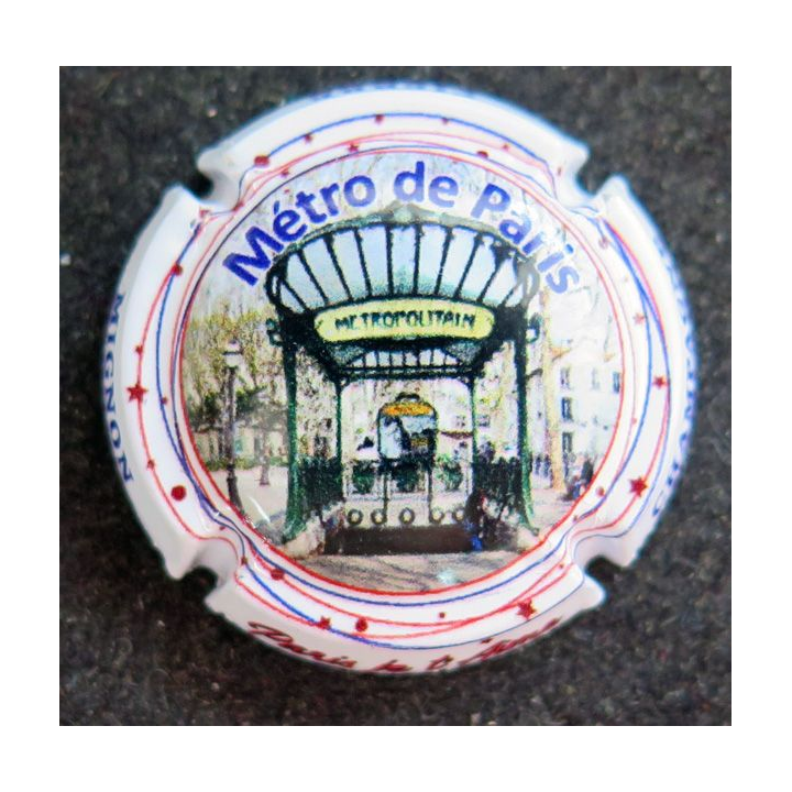 Capsule Muselet de bouteille de champagne MIGNON Pierre n° 201? Paris je t'aime Métro de Paris