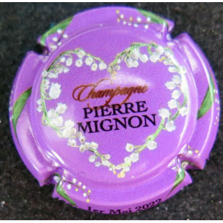 Capsule Muselet de bouteille de champagne MIGNON Pierre 1° Mai 2022 Fuchsia