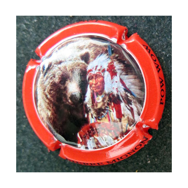 Capsule Muselet de bouteille de champagne MIGNON Pierre Pow Wow