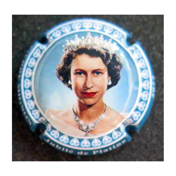Capsule Muselet champagne MIGNON Pierre Reine Elisabeth II Jubilé de platine