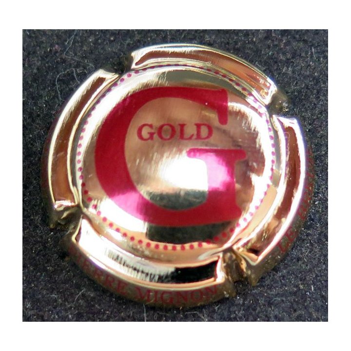 Capsule Muselet de bouteille de champagne MIGNON Gold nouveau 2022 rouge et or
