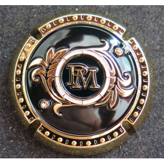 Capsule Muselet de bouteille de champagne MIGNON Plaqué or Noir et or n° 257/233