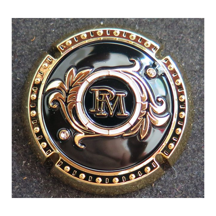 Capsule Muselet de bouteille de champagne MIGNON Plaqué or Noir et or n° 257/233