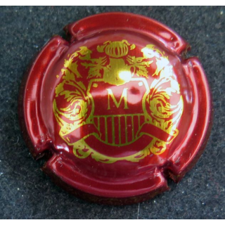 Capsule Muselet de bouteille de champagne MIGNON Charles n° 11 Bordeaux et or vif