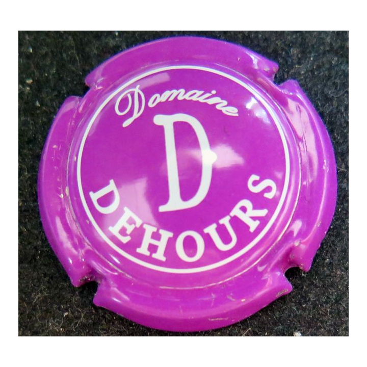 Capsule Muselet de bouteille de CHAMPAGNE DEHOURS n° 12 Violet et blanc