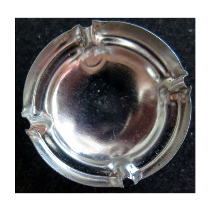 Capsule Muselet de bouteille de champagne SANGER n° 39 Gris-métallisé et blanc