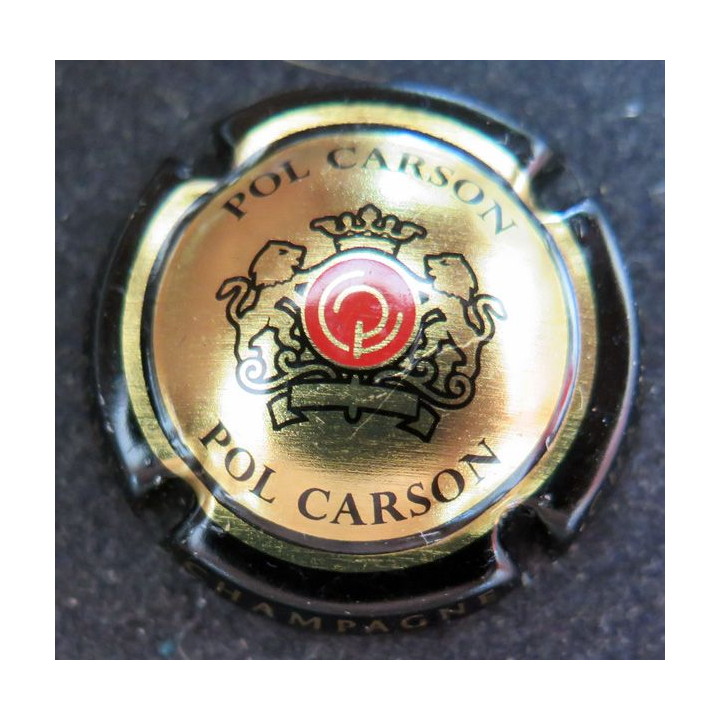 Capsule Muselet de champagne Pol Carson n° 2 Or contour noir 