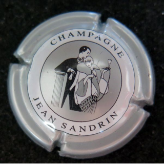 Capsule Muselet de bouteille de champagne SANDRIN Jean n° 12 Argent